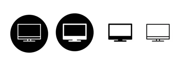 Ilustracja Zestawu Ikon Telewizji Znak Symbol Telewizyjny — Wektor stockowy