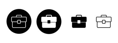 Evrak çantası simgesi çizimi. Bavul işareti ve sembol. bagaj sembolü.