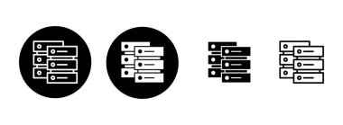 Veritabanı simgesi çizimi. veritabanı işareti ve sembolü