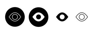 Göz simgesi çizimi. Göz işareti ve sembol. Bak ve Görüş simgesi. 