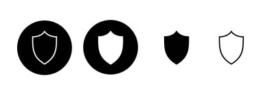 Kalkan simgesi çizimi. Koruma ikonu. Güvenlik işareti ve sembol