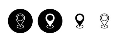 Adres simgesi çizimi. Ev işareti ve sembol. nokta