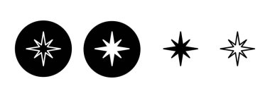 Pusula simgesi çizimi. ok pusula simgesi işareti ve sembolü