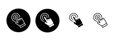 El tıklama simgesi çizimi. İşaret ve sembol. el imleç simgesi