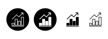 Büyüyen grafik simgesi çizimi. Çizelge ve sembol. diyagram simgesi