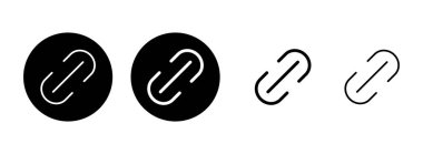 Bağlantı simgesi çizimi. Hiper bağlantı zinciri işareti ve sembolü