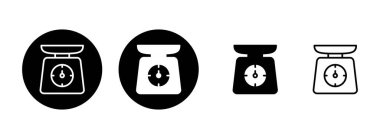 Ölçeklendirme simgesi çizimi. Ağırlık ölçeği işareti ve simgesi