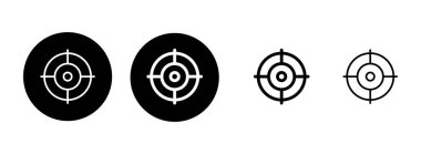 Hedef simge çizimi. hedef simge vektörü. hedef pazarlama işareti ve sembol