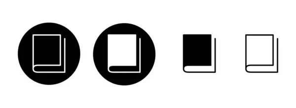 Набір Іконок Книги Ілюстрація Відкритий Знак Символ Книги Значок Електронної — стоковий вектор