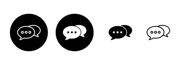 Chat Icon Set Illustration Speech Bubble Sign Symbol Comment Icon — Stock Vector