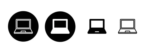 Laptop Ikon Készlet Illusztráció Számítógépes Jel Szimbólum — Stock Vector