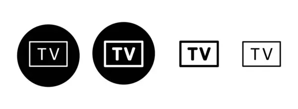 テレビのアイコンセットイラスト テレビの看板や記号 — ストックベクタ