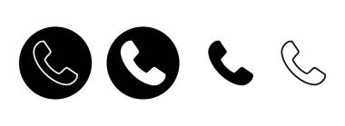 Simge çizimini ara. Telefon işareti ve sembol. Telefon ikonu. Bizimle irtibata geç 