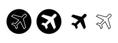 Uçak simgesi çizimi. Uçak işareti ve sembol. Uçuş taşıma sembolü. Seyahat işareti. uçak.