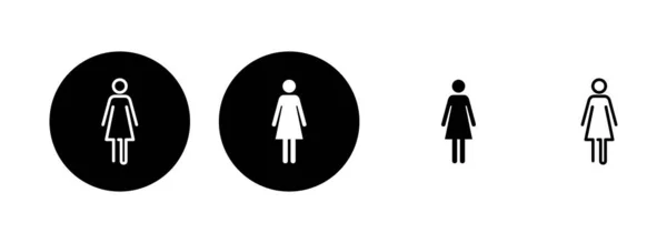 女性图标集插图 妇女标志和符号 — 图库矢量图片