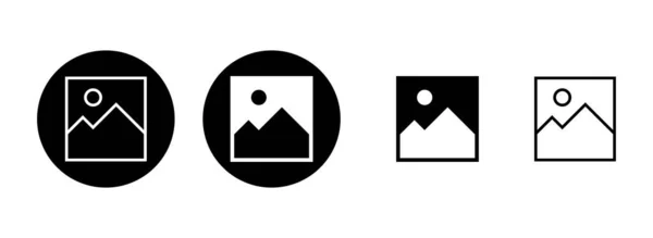 Bild Icon Set Illustration Zeichen Und Symbol Der Fotogalerie Symbolbild — Stockvektor