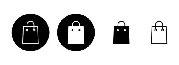 Shopping Bag Icon Set Illustration Shopping Sign Symbol — Stock Vector