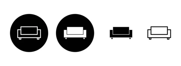 ソファアイコンはイラストをセット ソファのサインとシンボル 家具アイコン — ストックベクタ