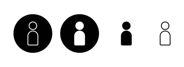 User Icon Set Illustration Personenzeichen Und Symbol Menschen Ikone — Stockvektor