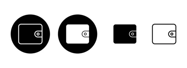 Wallet Icon Set Illustration Wallet Sign Symbol — Stock Vector
