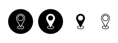 Adres simgesi çizimi. Ev işareti ve sembol. nokta