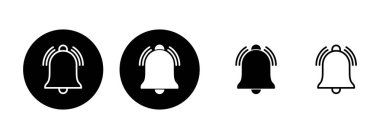 Bell Simgesi çizimi. Web sitesi tasarımı için uyarı işareti ve sembol