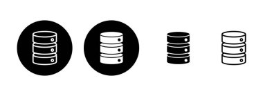 Veritabanı simgesi çizimi. veritabanı işareti ve sembolü