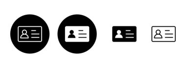 Lisans simgesi çizimi. Kimlik kartı simgesi. Sürücü ehliyeti, personel kimlik kartı 