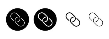 Bağlantı simgesi çizimi. Hiper bağlantı zinciri işareti ve sembolü
