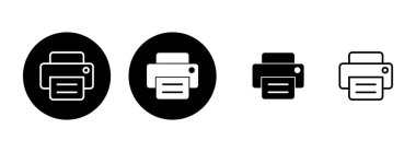 Yazdırma simgesi çizimi. yazıcı işareti ve sembol