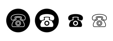 Telefon simgesi çizimi. telefon işareti ve sembol