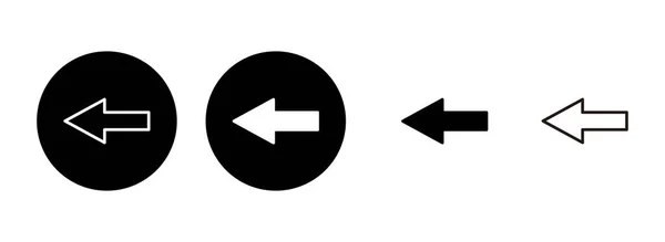 箭头图标集插图 网页设计的箭头标志和符号 — 图库矢量图片