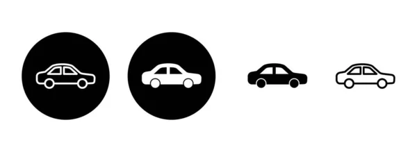 Car Icon Set Illustration Car Sign Symbol Small Sedan — Stock Vector