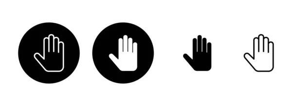 Ikona Ruční Sady Ilustrací Znak Symbol Gesto Ruky — Stockový vektor
