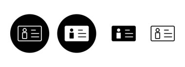 Lisans simgesi çizimi. Kimlik kartı simgesi. Sürücü ehliyeti, personel kimlik kartı 