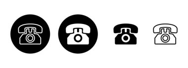 Telefon simgesi çizimi. telefon işareti ve sembol