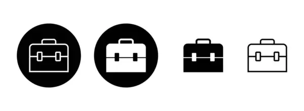 Briefcase Icon Set Illustration Suitcase Sign Symbol Luggage Symbol — Stock Vector