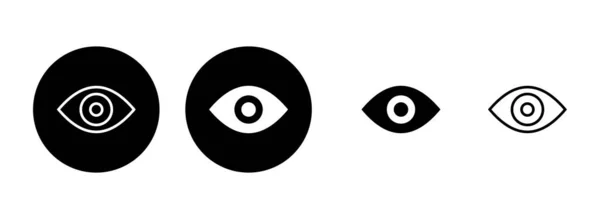 Illustration Jeu Icônes Signe Symbole Oculaire Icône Look Vision — Image vectorielle