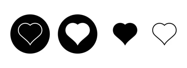 爱情图标集插图 心脏的标志和符号 就像图标向量 — 图库矢量图片