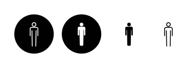 Иллюстрация Набору Значков Человека Мужской Знак Символ Человеческий Символ — стоковый вектор