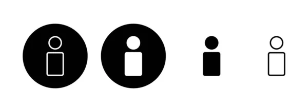 Icône Utilisateur Set Illustration Signe Symbole Personne Icône Personnes — Image vectorielle