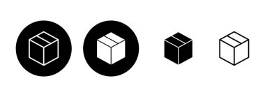 Kutu simgesi çizimi. kutu işareti ve sembol, paket, paket