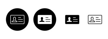 Lisans simgesi çizimi. Kimlik kartı simgesi. Sürücü ehliyeti, personel kimlik kartı 