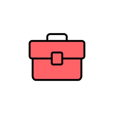 Evrak çantası simgesi çizimi. Bavul işareti ve sembol. bagaj sembolü.