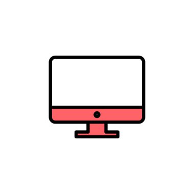 Bilgisayar simgesi çizimi. bilgisayar izleme işareti ve simgesi