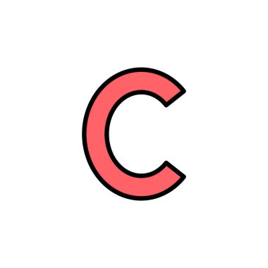 Telif hakkı simgesi çizimi. telif hakkı işareti ve sembol