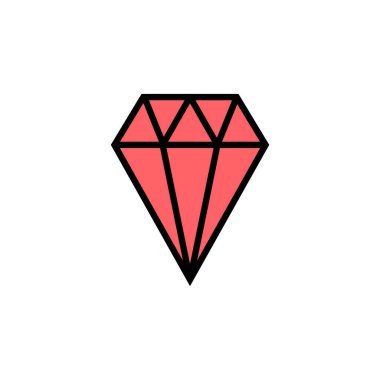 Elmas simgesi çizimi. Elmas taşları işareti ve sembolü