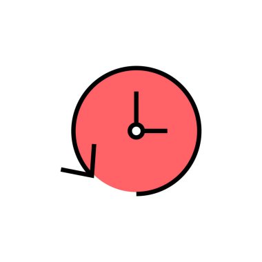 Tarih simgesi çizimi. Son olay geçmişi işareti ve simgesi