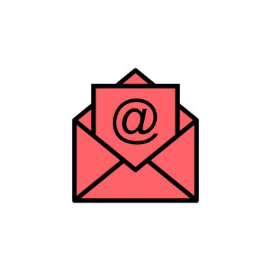 E- posta simgesi çizimi. e-posta işareti ve sembol. E- posta simgesi. Zarf simgesi