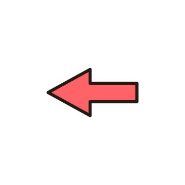 Ok simgesi çizimi. Web tasarımı için ok işareti ve sembol.